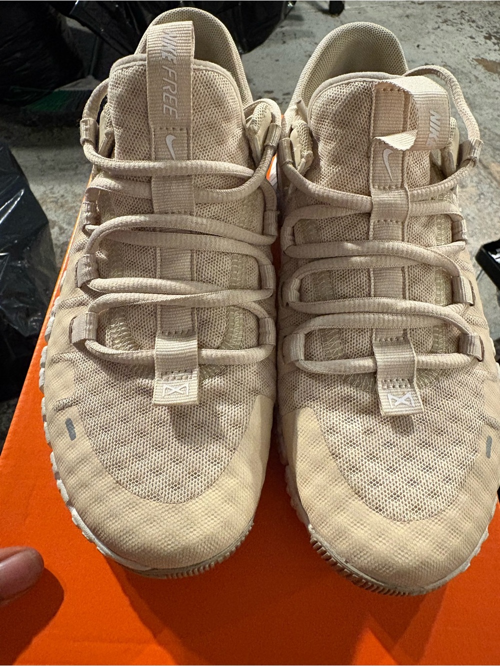 Nike Tan Mesh Lace-Up Sneakers